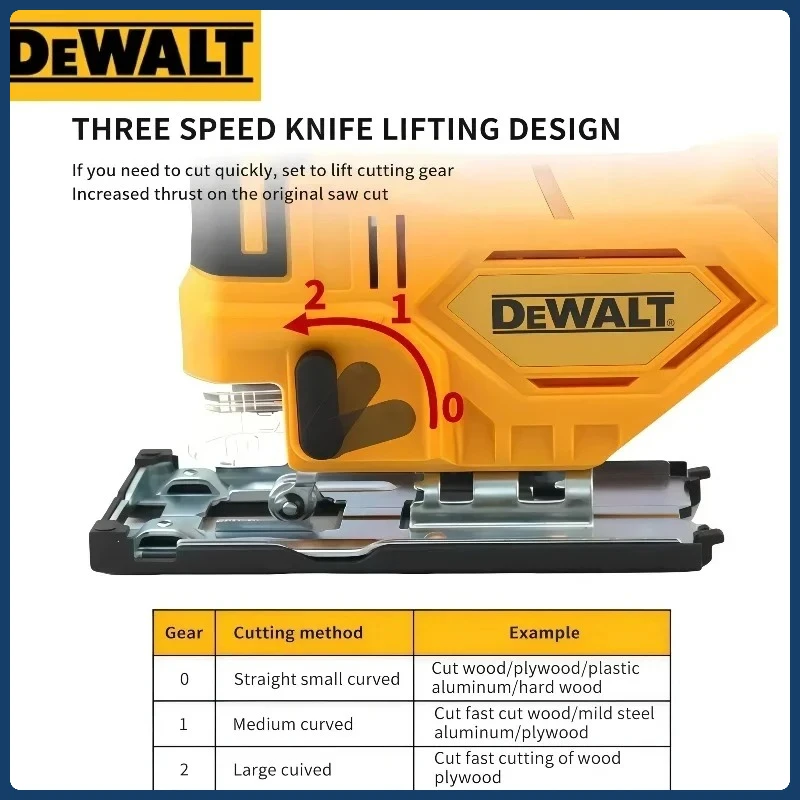 منشار منحني بدون فرش من ديوالت 2700 دورة في الدقيقة 20 فولت منشار كهربائي لاسلكي محمول متعدد الوظائف قابل للتعديل أداة كهربائية لأعمال النجارة #2