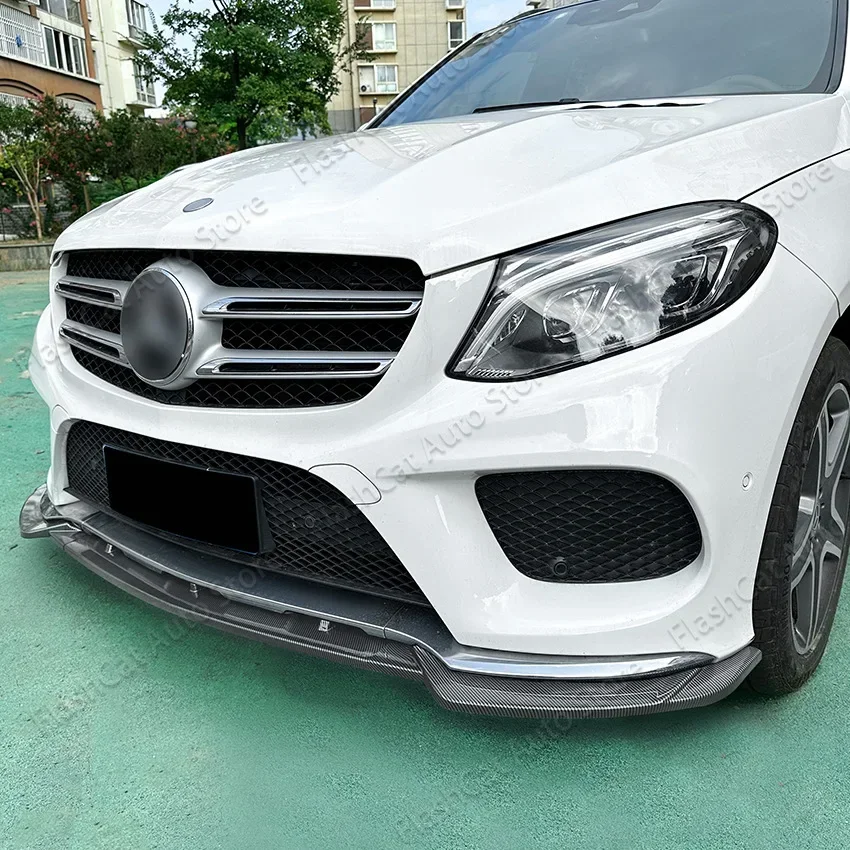 W166 / C292 Coupe Front Bumper Splitter Lip Diffuser Body Kit Spoiler Guard For Mercedes Benz GLE 400 450 500 43 AMG 2015-2018