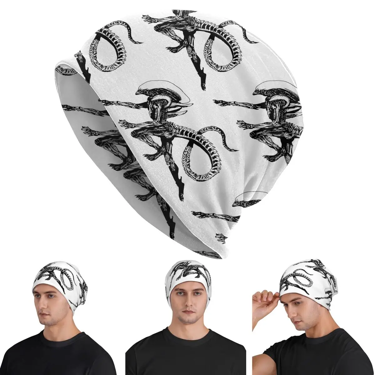 Xenomorph Alien Movie Warm Knitted Cap Fashion Bonnet Hat Autumn Winter Outdoor Beanies Hats for Unisex Adult