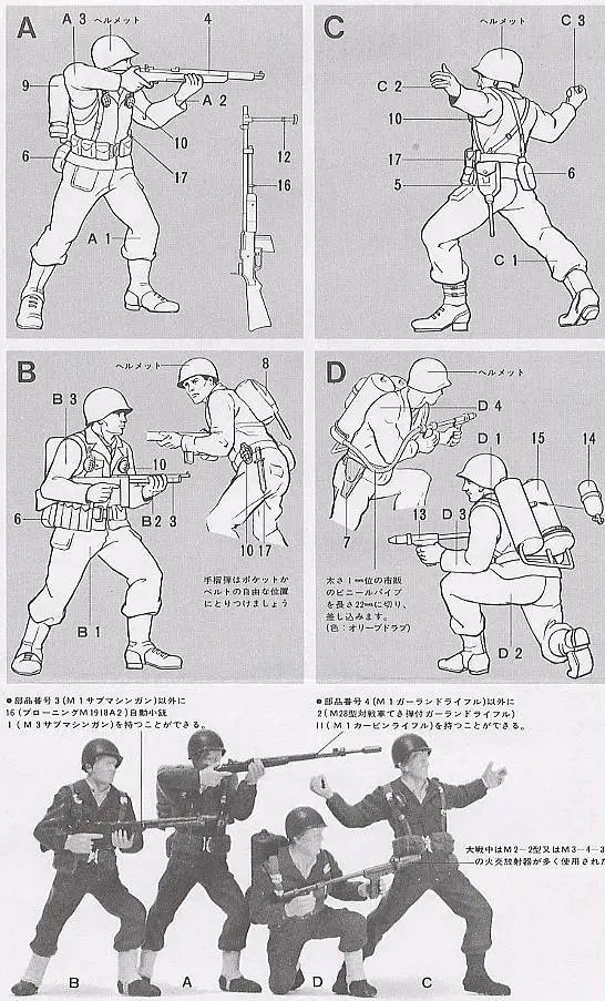 Tamiya 35013 1/35 Scale U.S. Army Infantry Set (Plastic model)