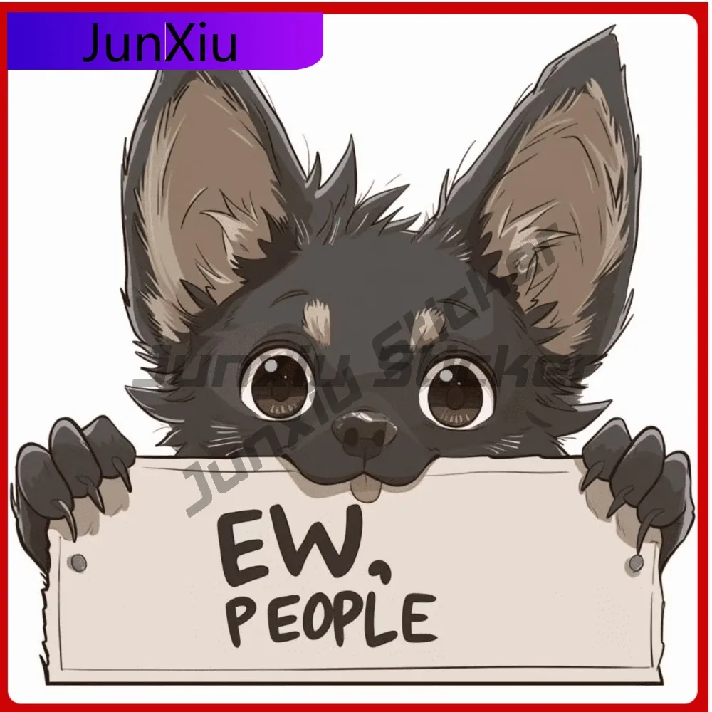 

Anime Dog with EW Unique Car Laptop Window Bumper Waterproof Vinyl Decal Decoration Cool Cute Aesthetic Trendy Vintage Cute