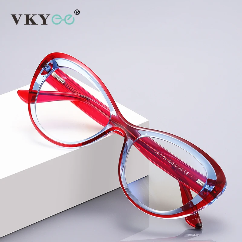 

VICKY Oval Cat's Eye Women's Reading Glasses Anti-Blue Light Customizable Prescription Fashion Personalized Frame PFD2173