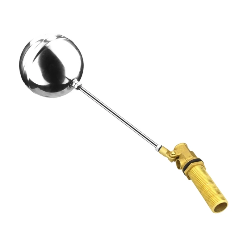Quiet 1/2inch Brass Float Valves Water Tower Water Level Flows Automatic Control Valves for Water Enduring 5CM