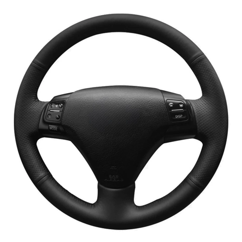 Car Steering Wheel Cover Hand-Stitched Anti-slip Black Artificial Leather For Lexus GS300 2004-2007 ES250 2005