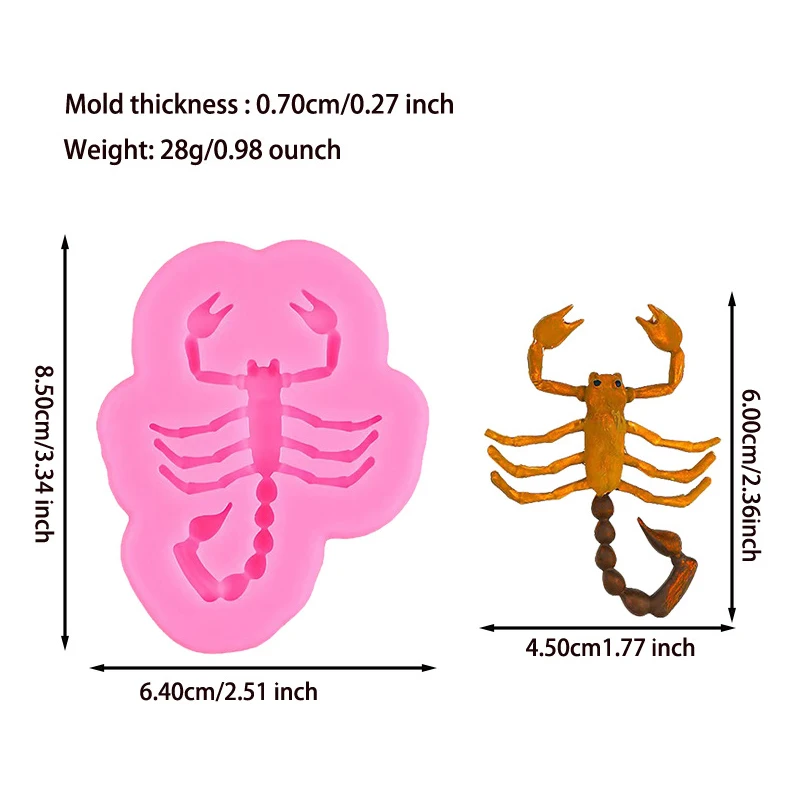 Halloween Insect KeyChain Cooking Tools Decoration Silicone Mold For Baking Fondant Sugar Of Cake Decarating Kitchen Accessories