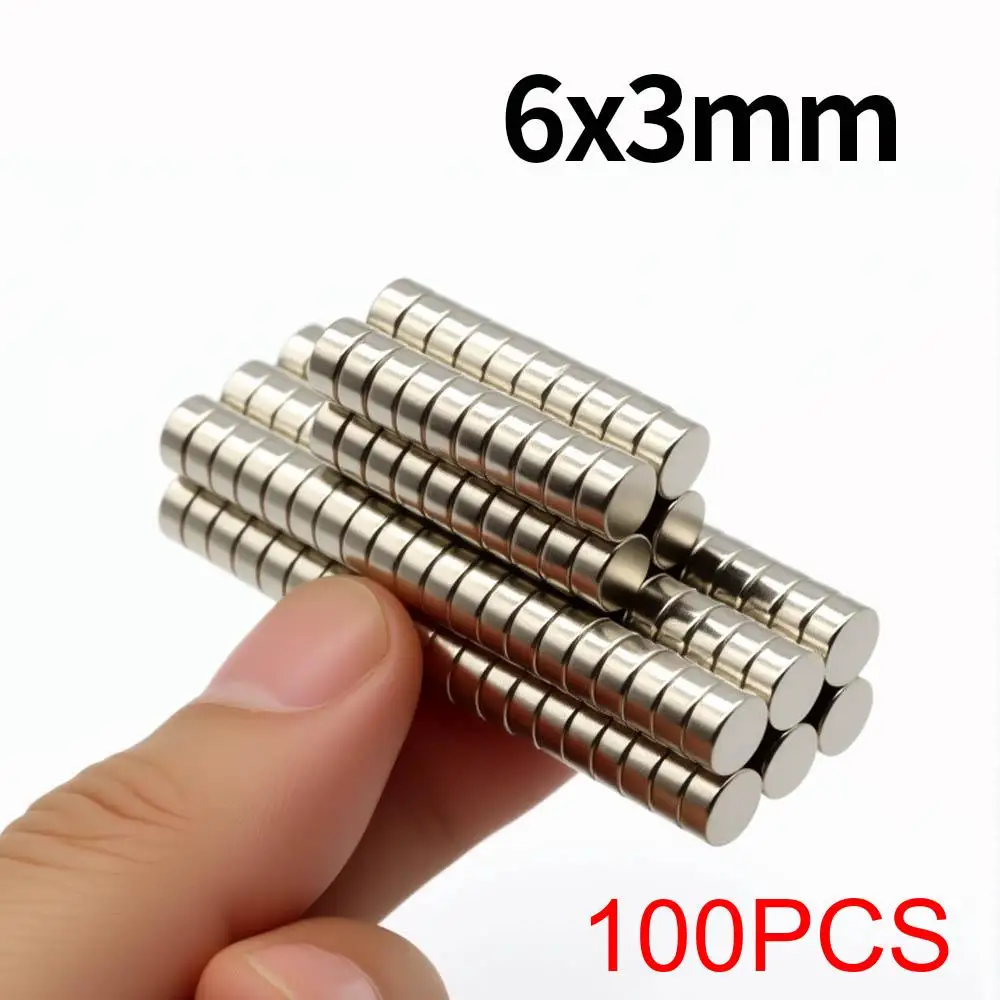 6x3mm Superstarker Neodym-Magnet N35 NdfeB Permanentmagnet imanes Runde leistungsstarke Magnete Kühlschrankmagnet
