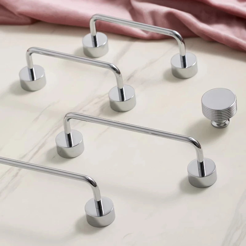 

Латунная мебельная ручка под античное серебро, минималистичная, для спальни, шкафа, выдвижного ящика, обувницы, с гальваническим покрытием