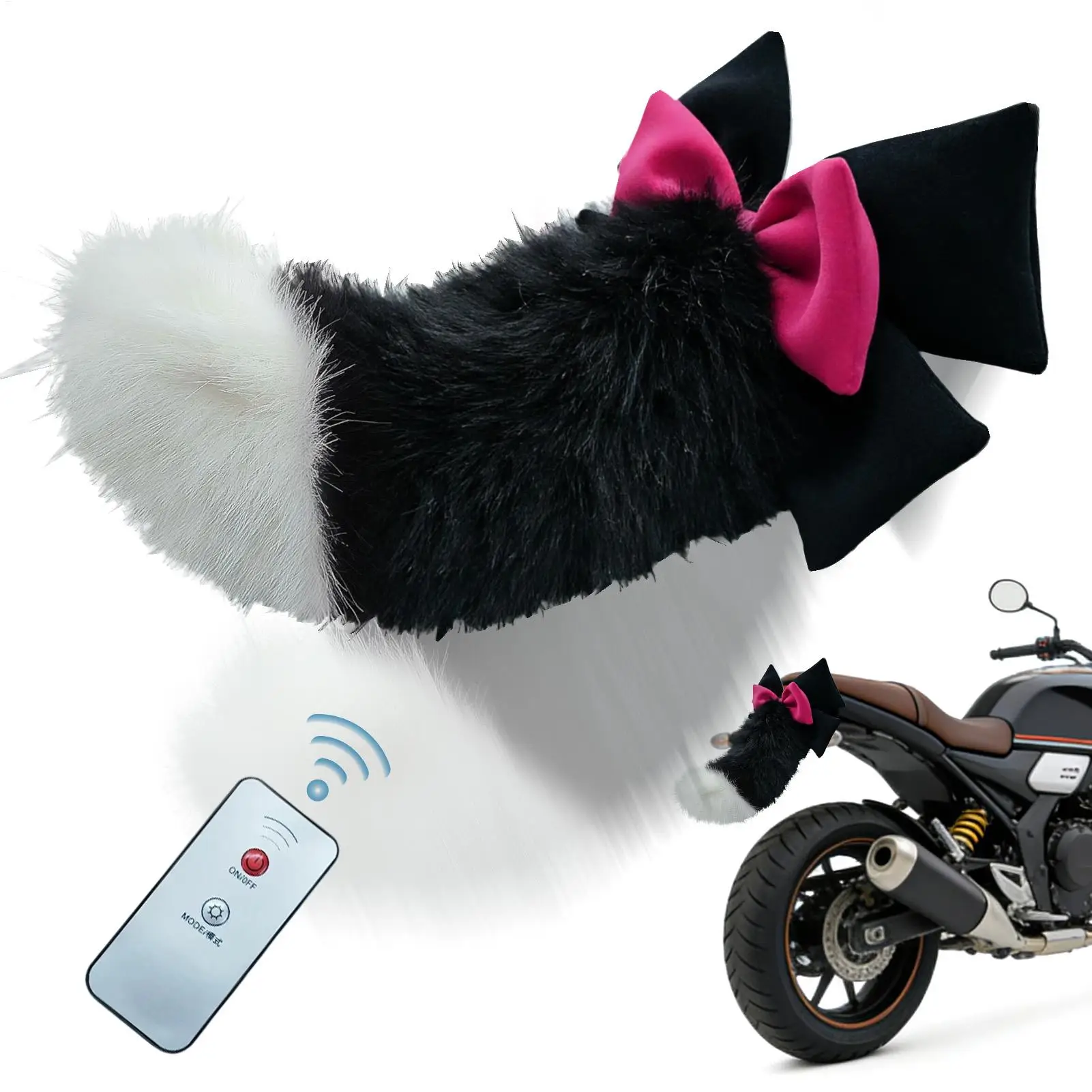 

Moving Cat Tail Wireless Self-Adhesive Realistic Wagging Decoration Car Tail For Bumper Trunk RV Automotive Auto Vehicle