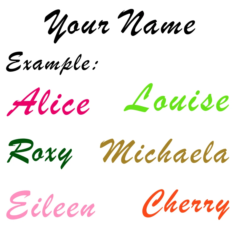 Custom Text Decal YOUR NAME Car/Door Boys Girls Children Nursery Home Wall Vinyl Sticker Script Personalized Lettering