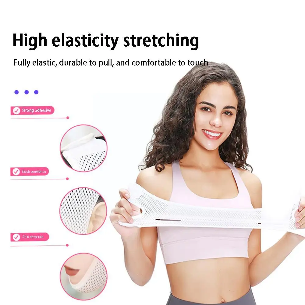 Slimming Face V-Fit Lift Up Belt Thin Neck Mask Sleeping Chin Care Shaper Belt Reduce Double Bandage Skin Face Face-Lift D9B4