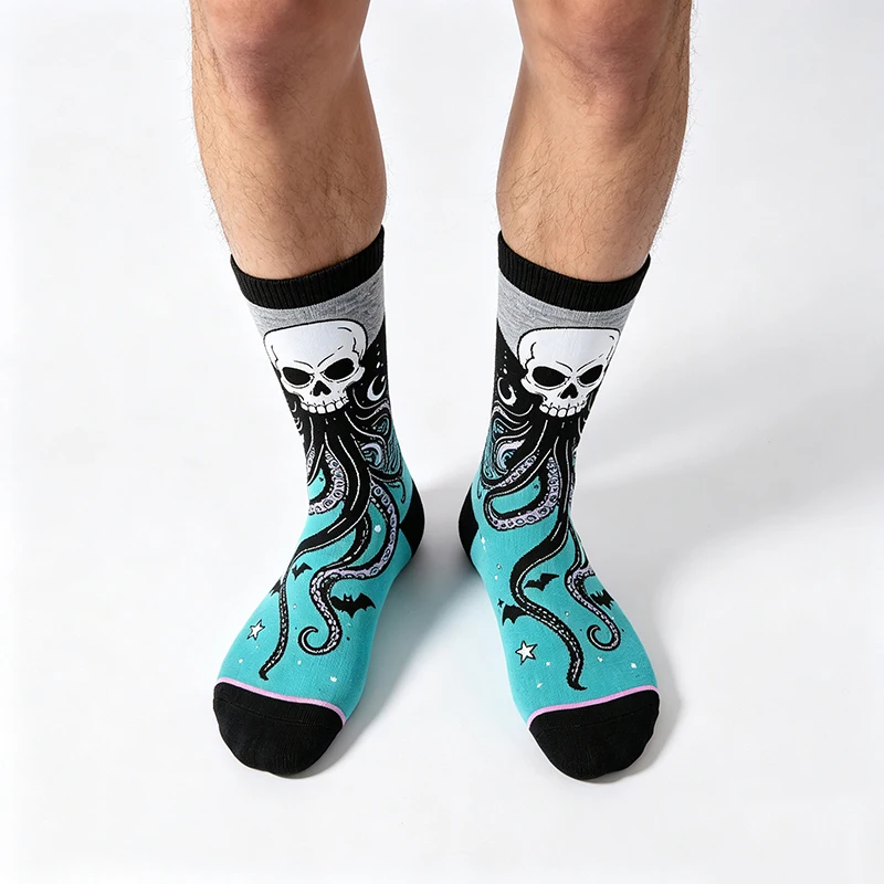 15Pairs Random Color Funny Designer Socks Men Women Cute Dog Cat Sloth Socks