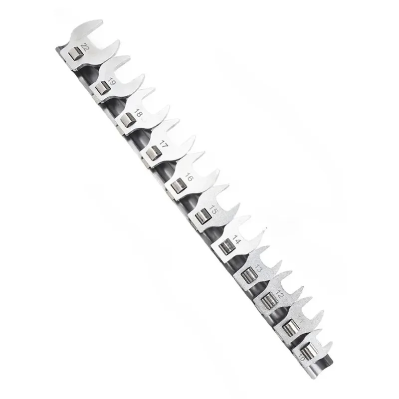 8/11pcs 10-22mm Metric CrowFoot Wrench Movable Open End Ratchet Wrench Keys 3/8 Inch Drive Wrench Set With Interchangeable Heads
