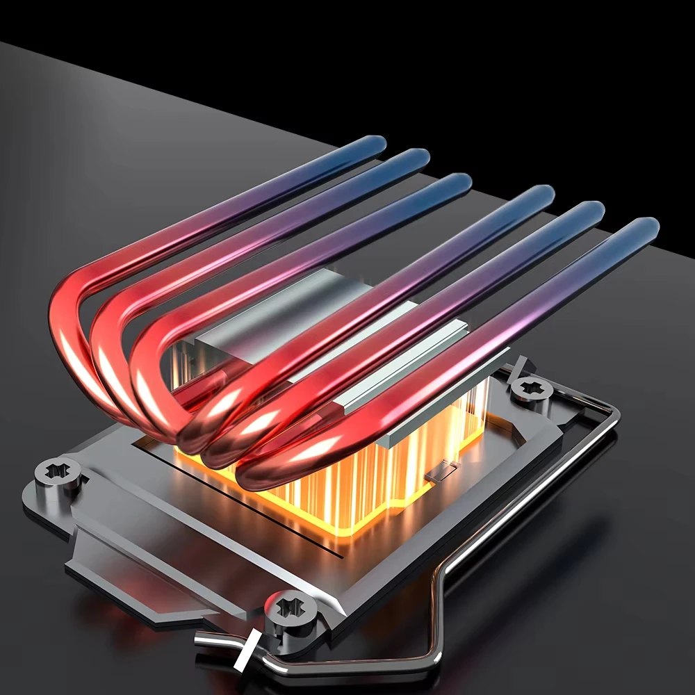 UPSIREN ITX90V6 X45 CPU Air Cooler 6 Heat Pipes 45mm Ultra‑Thin Downward Pressure ARGB Fan For Intel LGA1851 AMD AM5 AM4 - view 6