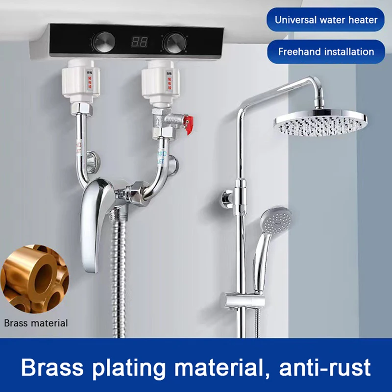 1Pc Electric Water Heater Electrical Wall Joints Leakage Valve Home Shower Anti-Electric Shock Protection Device