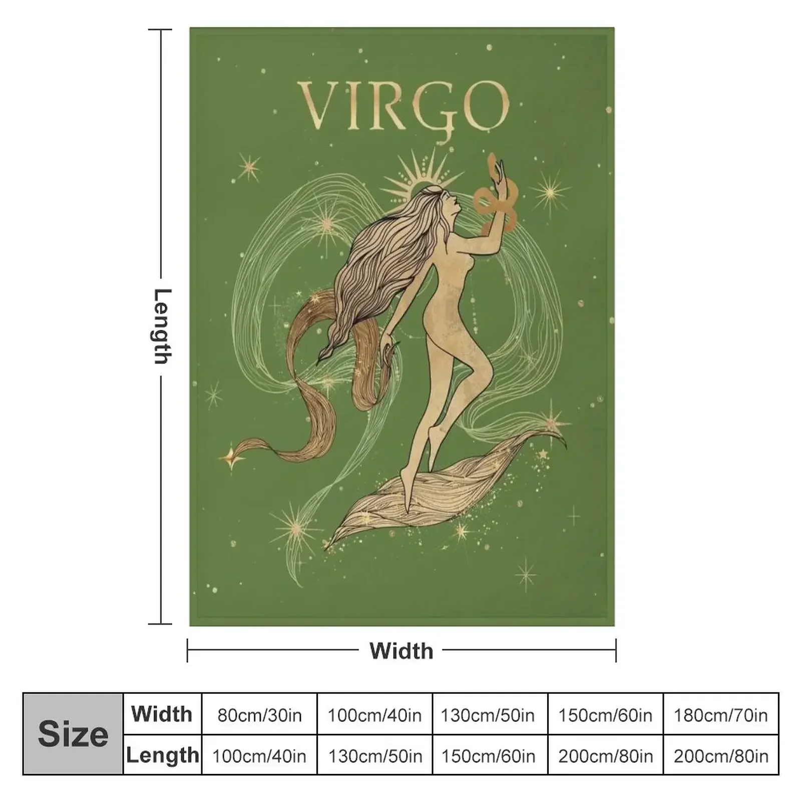 Virgo zodiac woman Throw Blanket blankets ands Beach Flannel Weighted Thermal Plush Blankets