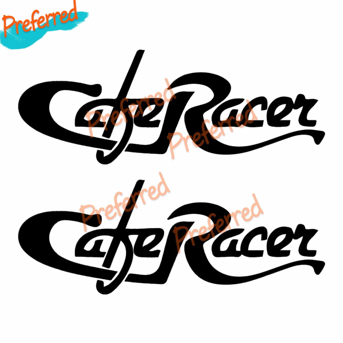 2 X Adesivi Stickers CAFE RACER GENTLEMANS RIDE BOBBER Decal Customizable in Any Size No Background