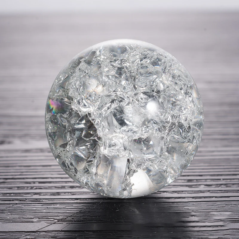 40mm 투명 얼음 크래커 수경 장식 금이 크리스탈 유리 공 장식품, 분수, Rockery 행잉 액세서리