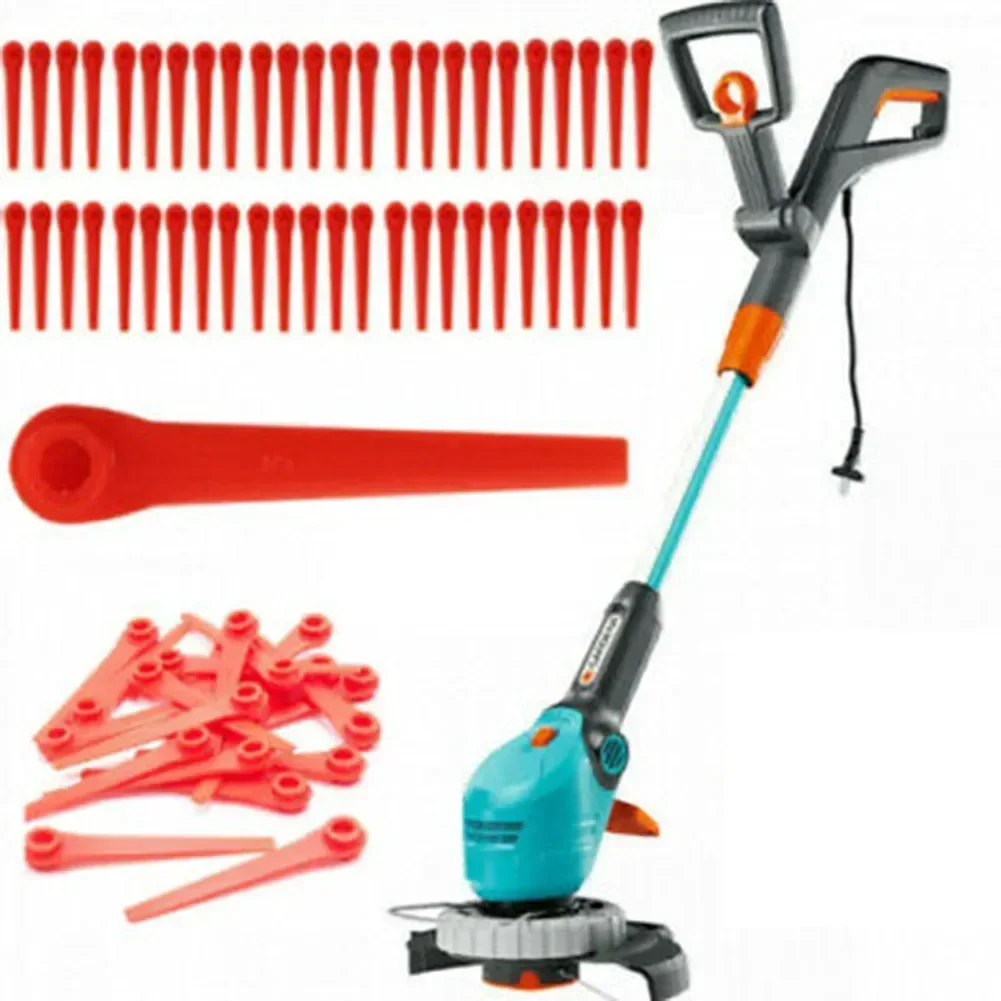 Imagem -03 - Roçadora Lâminas de Plástico Aparador de Grama Cabeça para Gardena Rotorcut Comfortcutccucut Strimmer Cortador de Grama 100 Peças