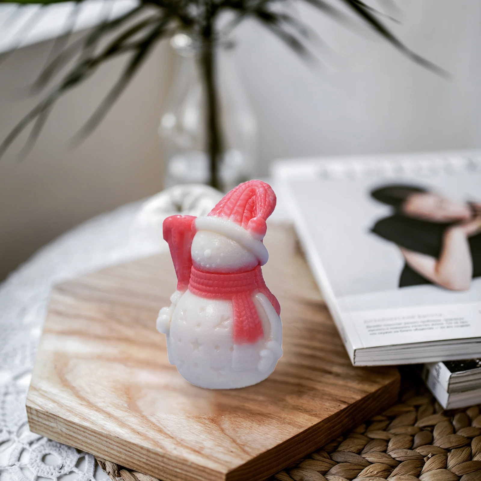 

Snowman Shape Silicone Mold DIY Accessory for Handmade Scented Candles Suitable for Beginners and Professionals