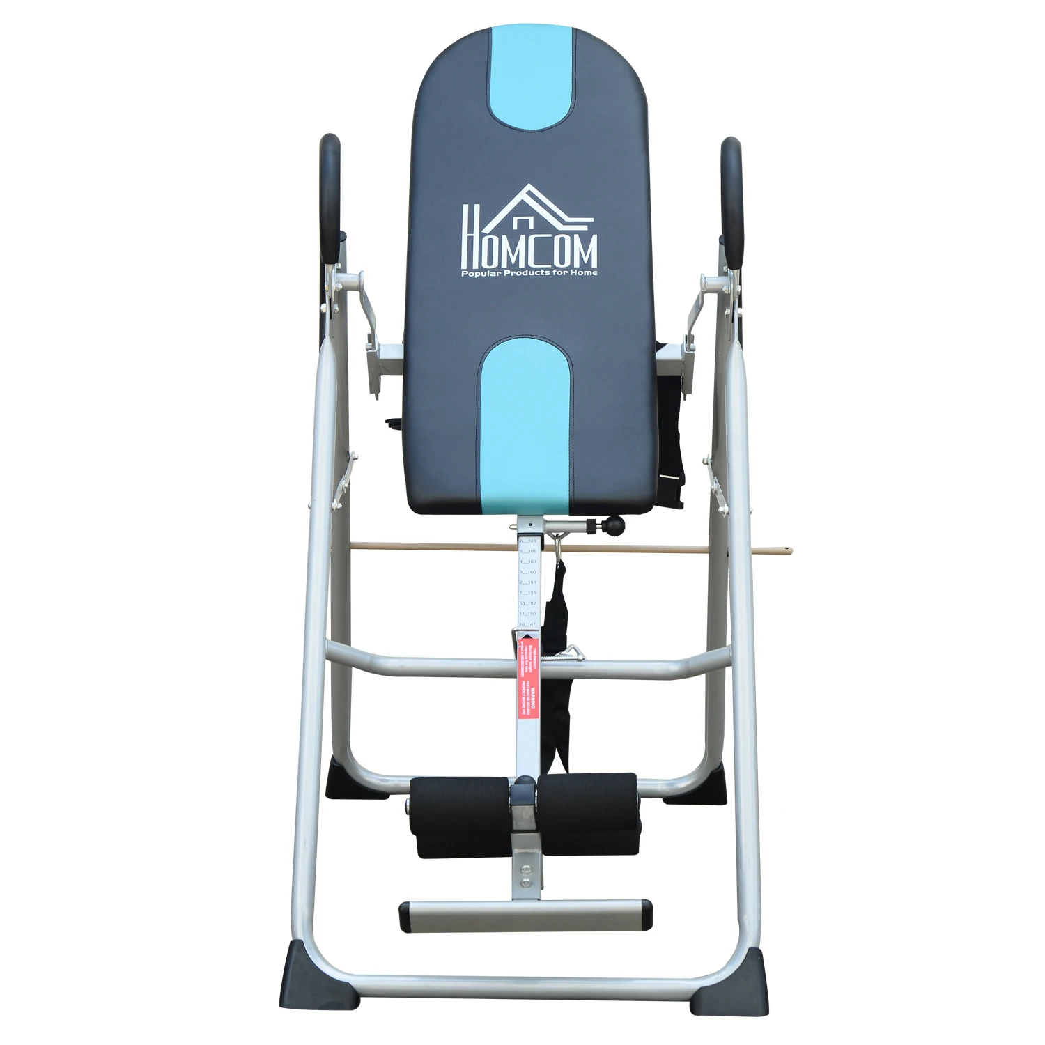 HOMCOM Tabla de Inversión Plegable Gravitacional Ajustable 147-198cm Carga 136kg