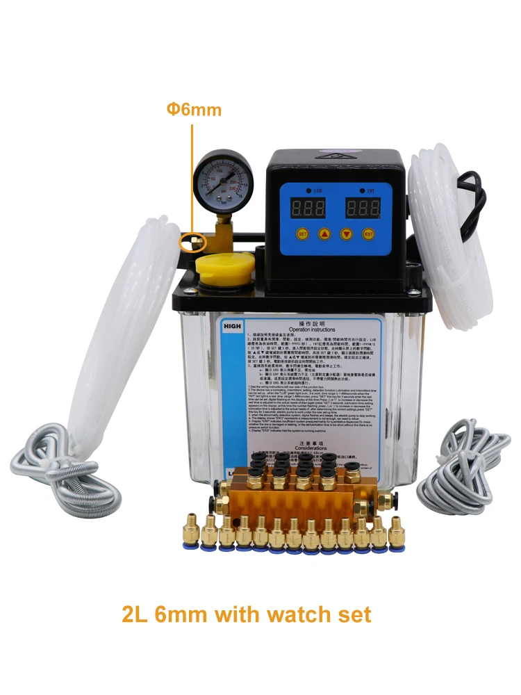 1L 2L CNC Lubrication Pump System Kit AC220V 4mm 6mm Auto Electromagnetic  Lubrication Pump Oil Output for CNC Machine Tools - AliExpress 13