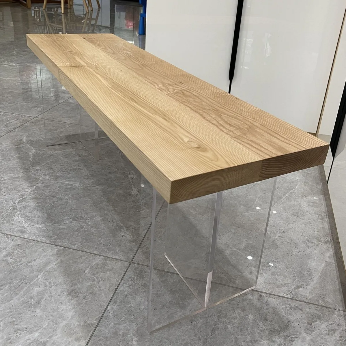 Solid wood bench new Chinese reception chair modern simplicity