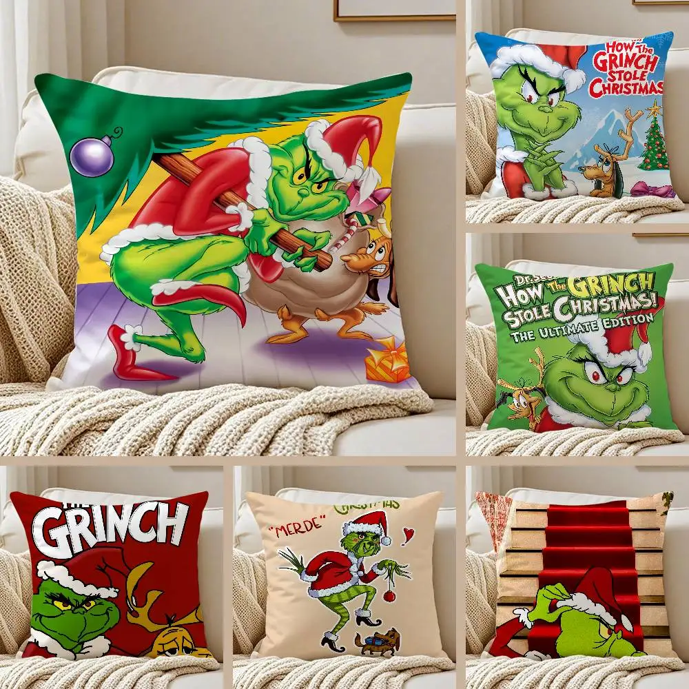 Cool The G-grinchES Kissenbezug, Sofa und Wohnzimmer, dekorative Kissenbezüge, staub- und milbenbeständig, unsichtbarer Reißverschluss