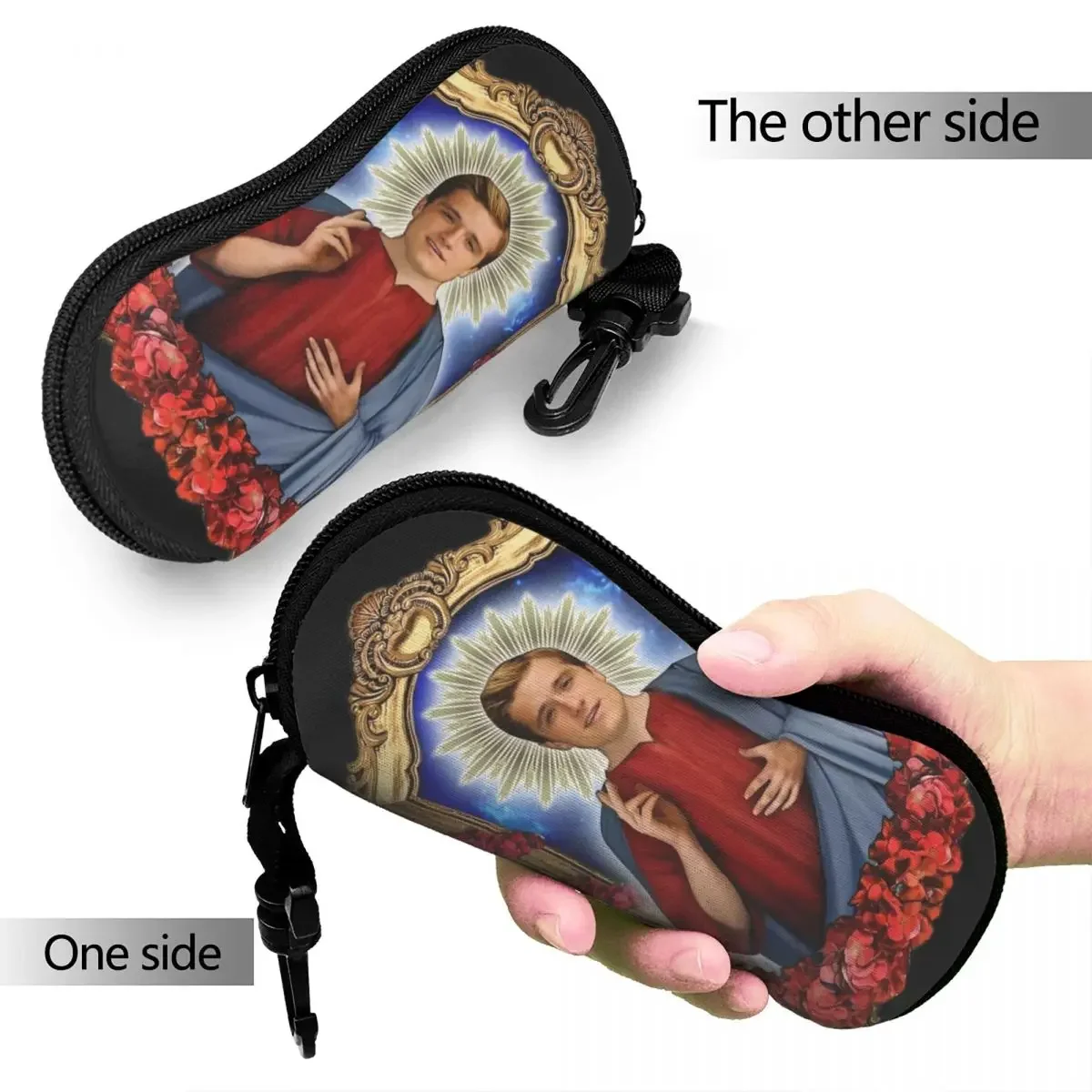 Saint Josh Hutcherson Glasses Case Men Women Student Zipper Funny Glasses Storage Box Ins Eyewear Container