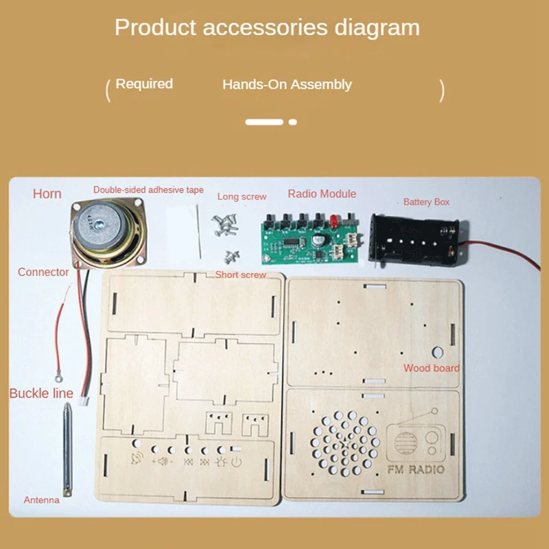 DIY FM Radio Model Kit Student Science Training Experimental Equipment For Boy Girls Birthday Gift