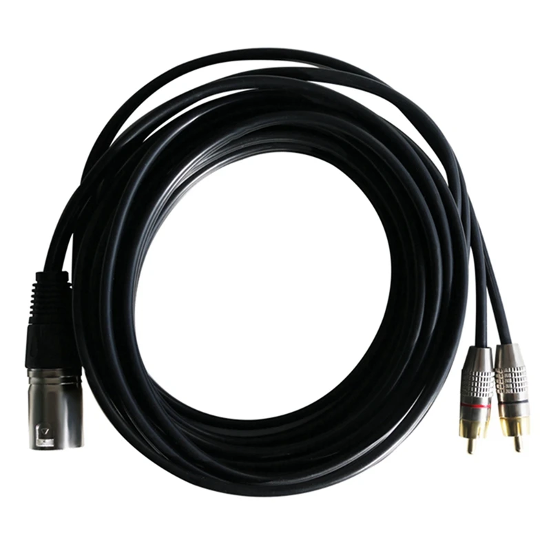 Kabel audio RCA 2RCA męski na XLR 3-pinowy męski wzmacniacz armaty Wtyczka miksująca Kabel AV XLR na podwójny kabel RCA