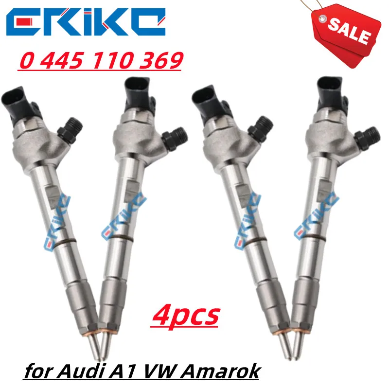 

4PCS 0 445 110 369 Diesel Fuel Injector 03L 130 277 J New 0986435166 0 445 110 369 Common Rail Nozzle for Audi A1 VW Amarok