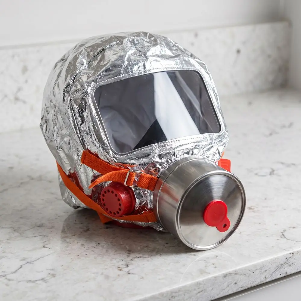 Multi-Layered Filter Fire Escape Mask Fireproof Filter Self-Rescue Breathing Apparatus Smoke Filter Respirator Easy-Fit Hood