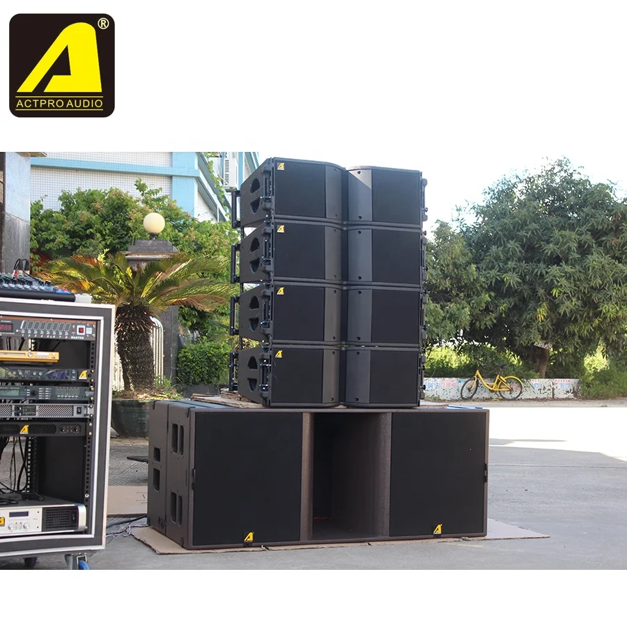 

amplifier and speakers power Line array speaker KR208 with ks28 subwoofer speaker dual 18 inch clear sound system