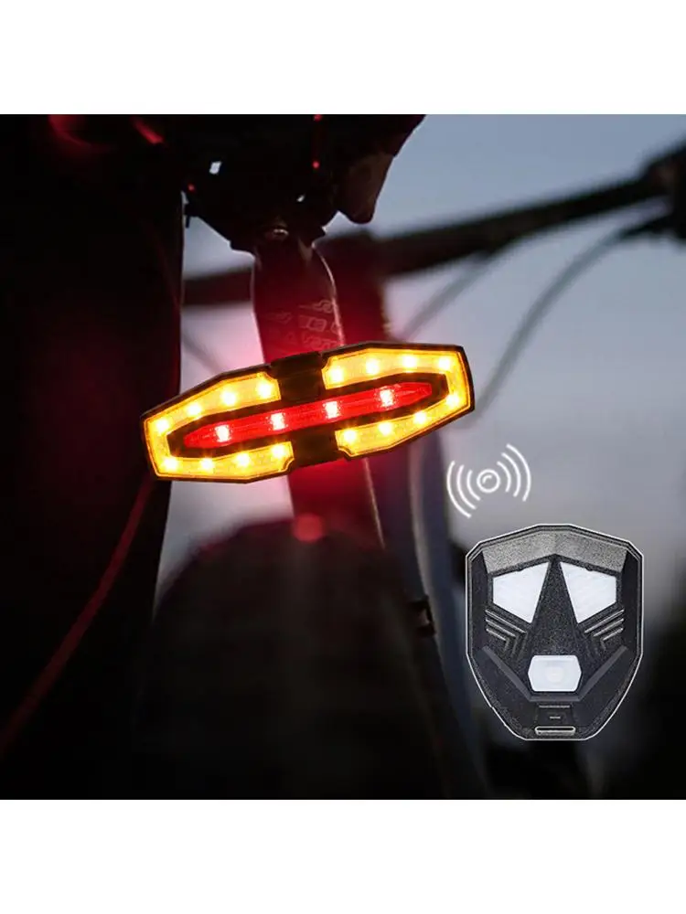 AliExpress Rechargeable Bike Tail Light with Turn Signals Warning Bike Lights Wireless Remote Control Cycling Back Light for Night Riding