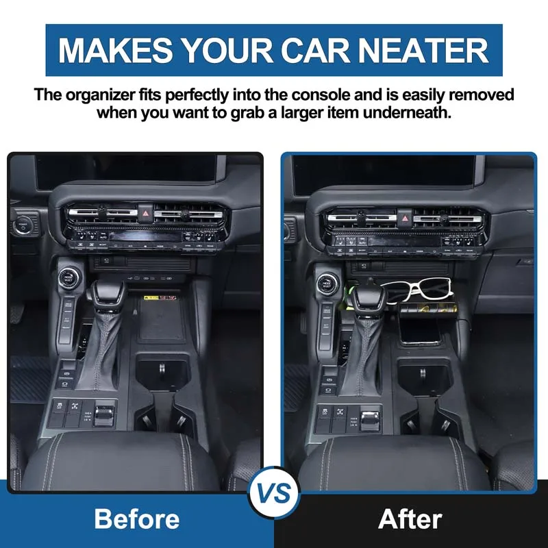 For Toyota Land Cruiser 250 Prado J250 LC250 2024-2026 ABS Car Center Console Gear Shift Storage Box Organizer Tray Accessories