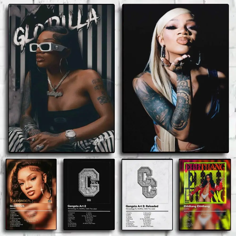 Famous Rapper G-GloRilla Poster Wall Art Poster Print Decorative Artwork for Bedroom Living Room Office Home Decoration