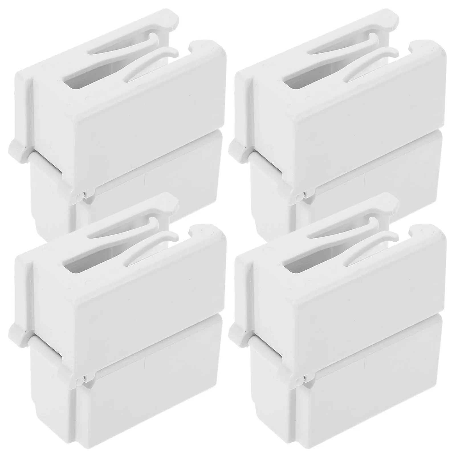 

4Pcs Curtain Track Connector Plastic Buckle Holder Easy Install Ceiling Track Rail Joint Window Curtain Accessories