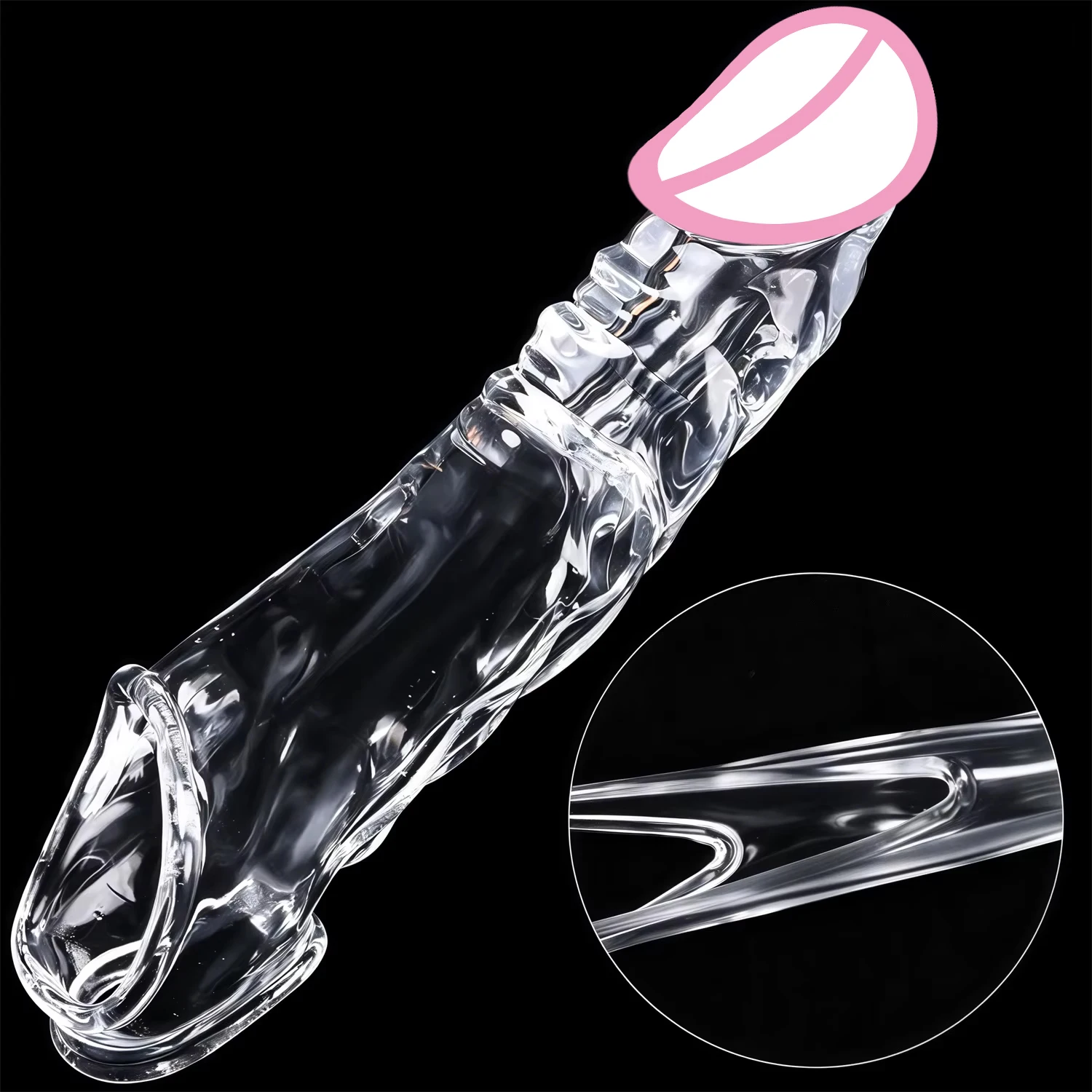 Realistic Penis Extension Cock Sleeve Reusable Ejaculation Silicone Penis Enlarger Delay Condoms For Men Dildo Enhancer Sex Toys