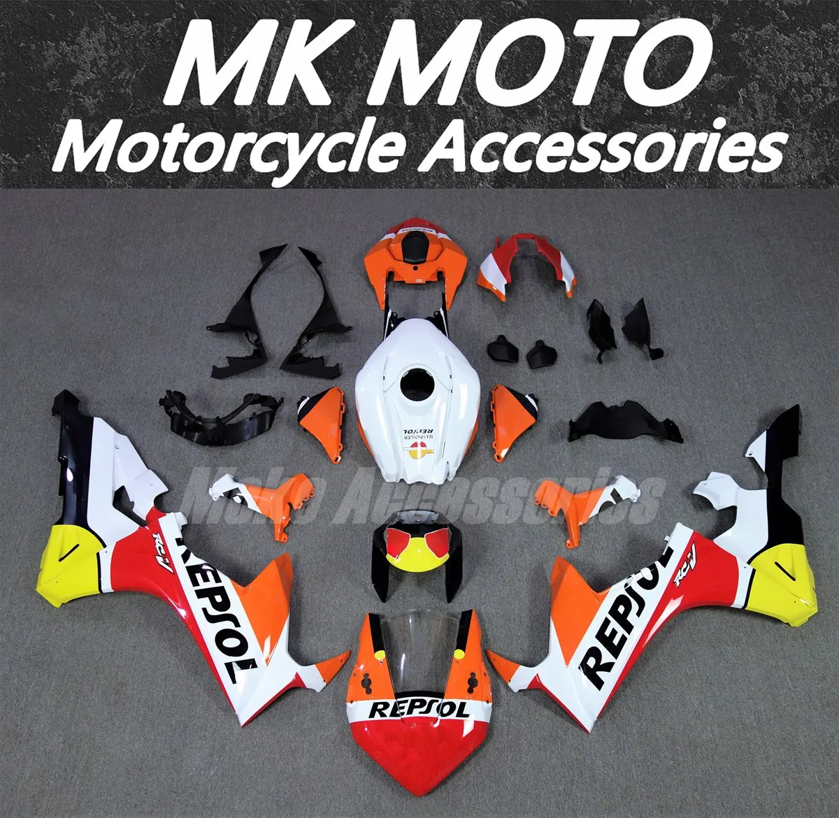 Kit carene moto adatto per Cbr1000rr 2017 2018 2019 Set carrozzeria iniezione ABS di alta qualità Nuovo rosso bianco arancione