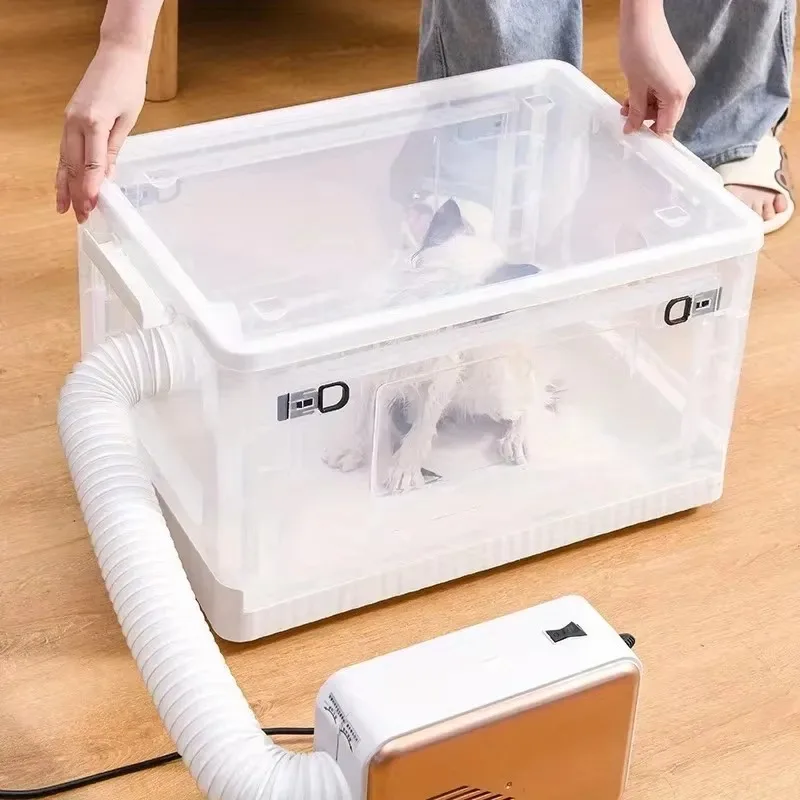pet blower Pet Drying Box Cat Noise Super Quiet Wheels Transparent Home Dog Cat Bathing Hairs Blow Dog Hair Dryer Connect Pet Wa