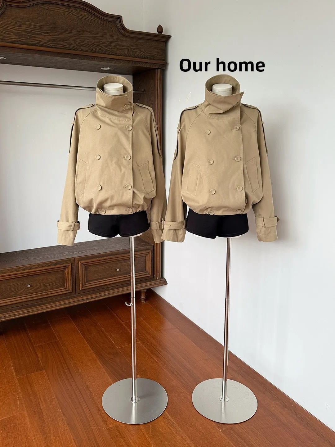 

Autumn New Sle Korean ort Coat Jaet Women's Stand Collar Briti Sle Windbreaker Outerwear September Five Design Sense