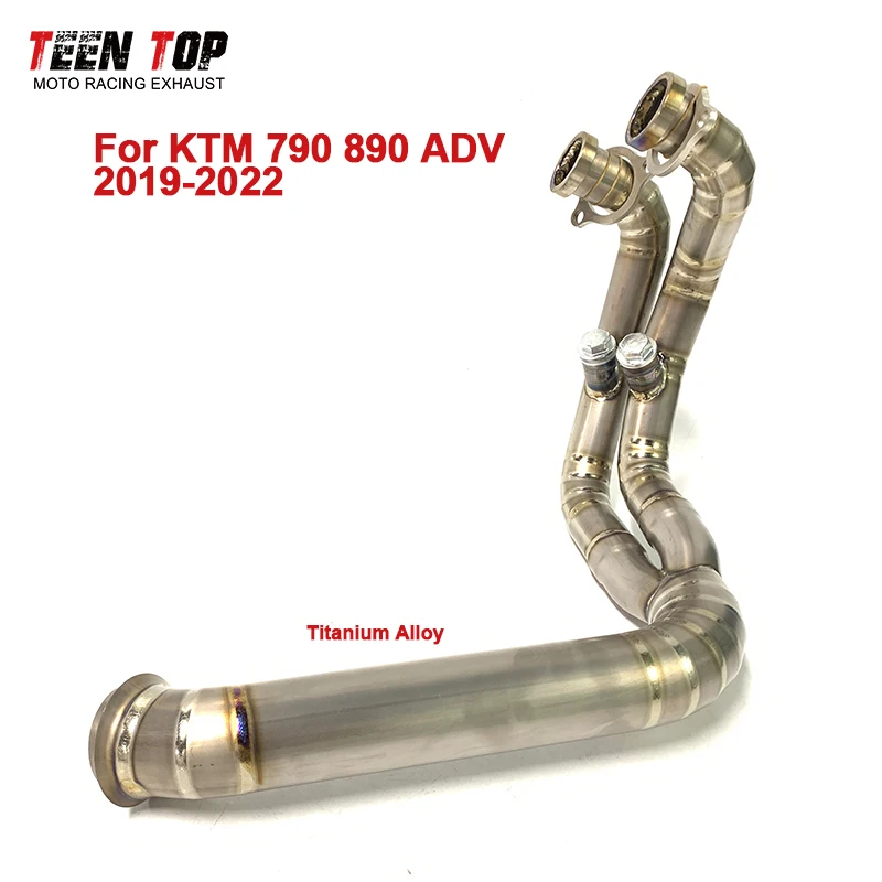 Titanium Alloy 890 Adventure R Exhaust Header Motorcycle Exhaust Front Pipe For KTM 790 890 Adv 2019-2024 Escape Moto Header