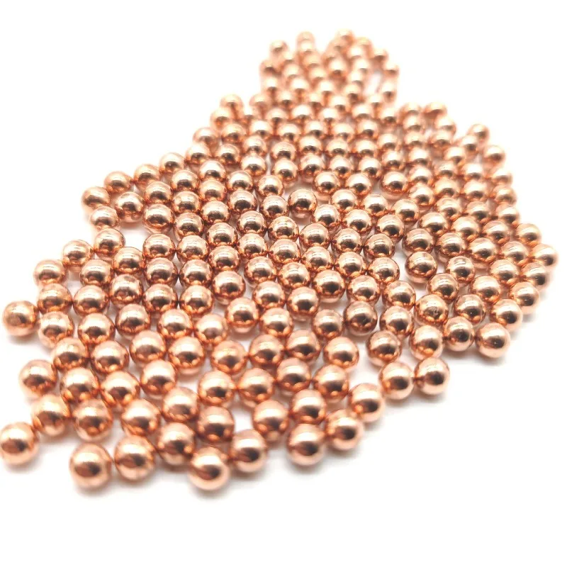 50/100 Pcs Diameter 4.4mm Red Copper Solid Carbon Steel Copper Plated Bearing Steel Ball