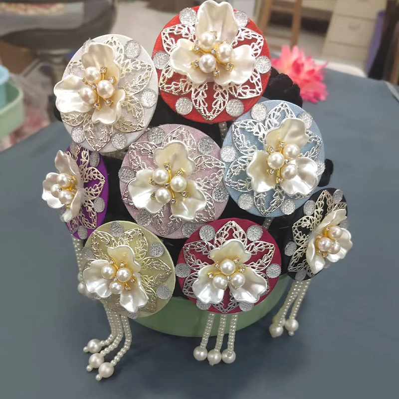 Retro Korean Traditional Headdress Hair Band Stage Performance Hair Accessories Hair Ornaments Classical Hanbok Hair Hoops