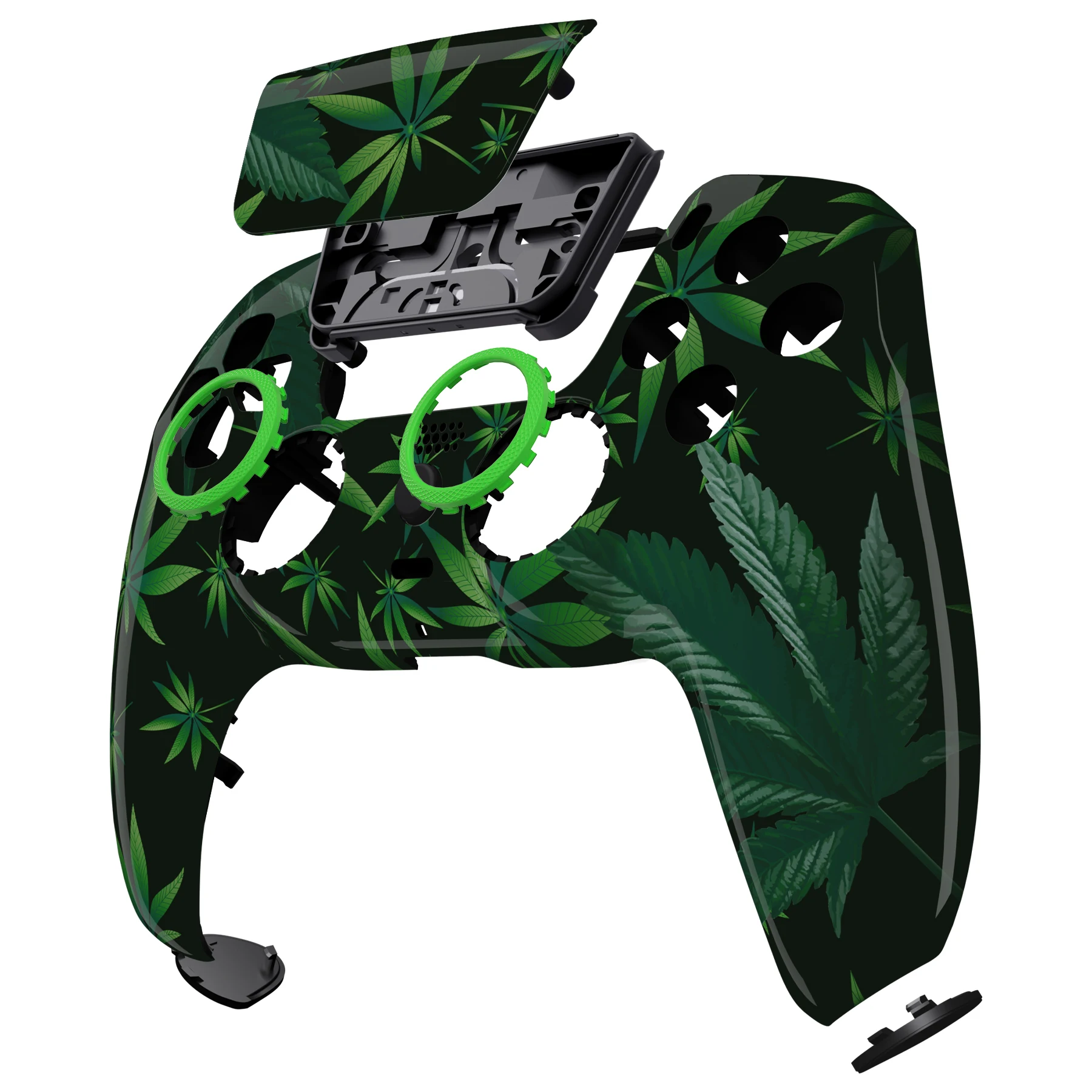 eXtremeRate LUNA Redesigned Shell Touchpad for ps5 Controller BDM-010/020/030/040/050 - Green Weeds