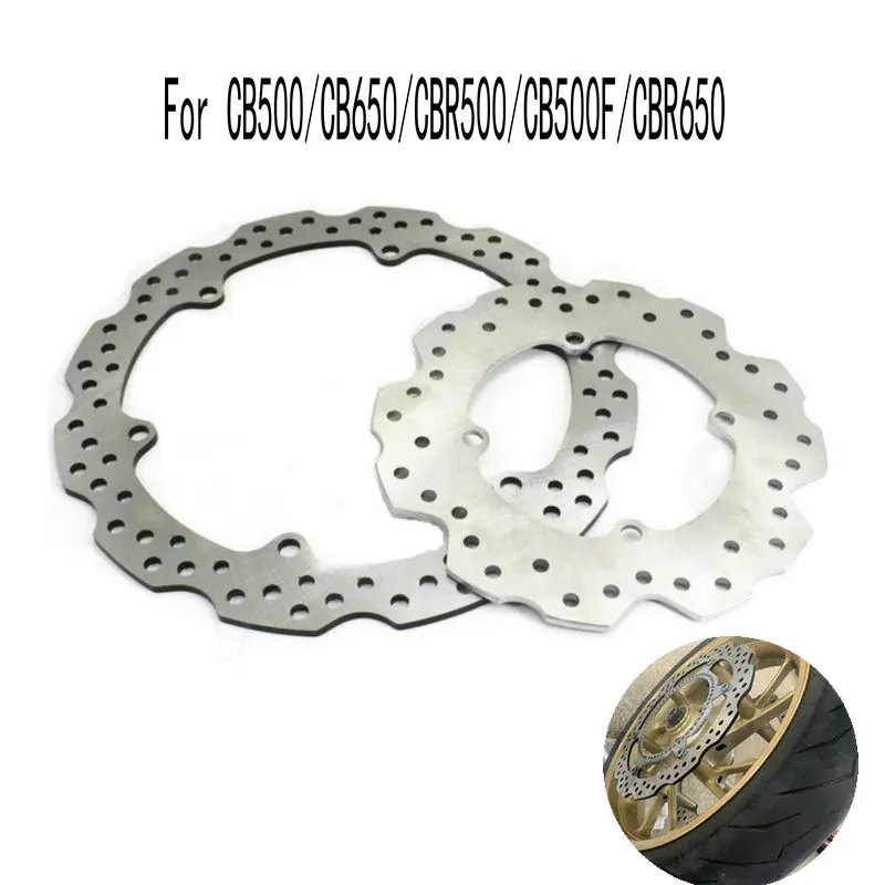 

Motorcycle Front Rear Brake Rotors For Honda CB500 CB650 CBR500 CB500F CBR650 CB650F RA ABS CB 650 500 F/X/FA CBR650F Brake Disc