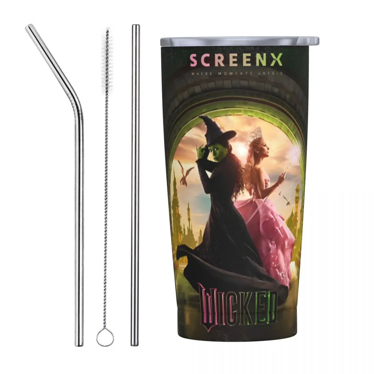 Wicked Movie Tumbler Vacuum Insulated Coffee Cups Vacuum Flask School Mug Hot Cold Drink 20oz