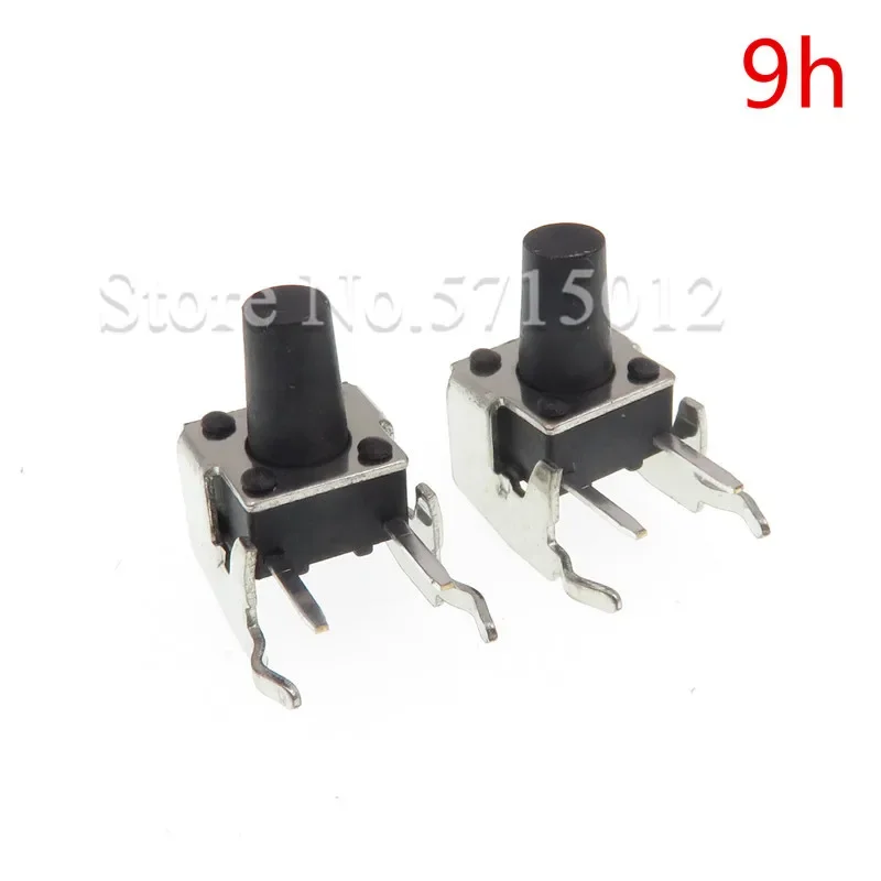 

100pcs/lot Tact Push Button Switch 6*6*9mm Micro Switch Touch Switches 2 Feet with Bracket