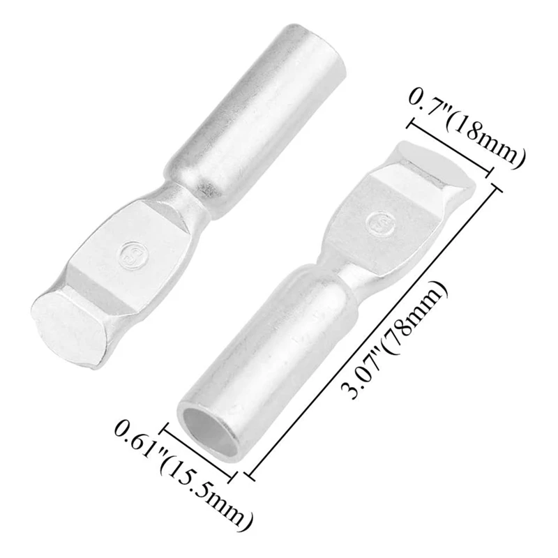 2Pcs 2/0 AWG 350A Battery Power Connector Cable Quick Connect Disconnect Kit For Anderson Connector For Winch Trailer