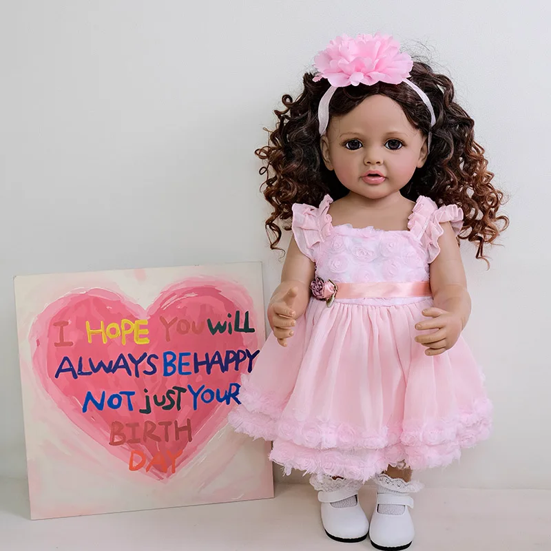 

55CM Straight Leg Betty Full Vinyl Body Cute Toddler Girl Doll Princess for Kids